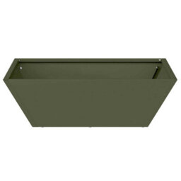 Berkfield Modern Garden Bowl Planter Olive Green 50X50X15 Cm Steel - thumbnail 6
