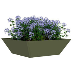 Berkfield Modern Garden Bowl Planter Olive Green 50X50X15 Cm Steel - thumbnail 3