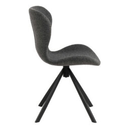 Wyld Haus Acord Set Of 2 Dark Grey Upholstered Swivel Dining Chairs - thumbnail 5