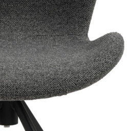 Wyld Haus Acord Set Of 2 Dark Grey Upholstered Swivel Dining Chairs - thumbnail 7