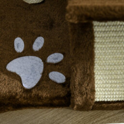 Pawhut Cat Tree Tower, Rotatable Top Bar, Sisal Post, Tunnel, Balls, Brown - thumbnail 9