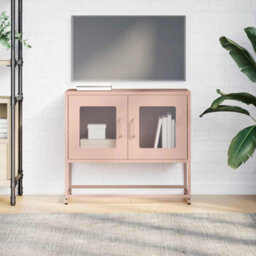 Berkfield Elegant Tv Cabinet Pink 68X39X60.5 Cm Cold-Rolled Steel - thumbnail 4