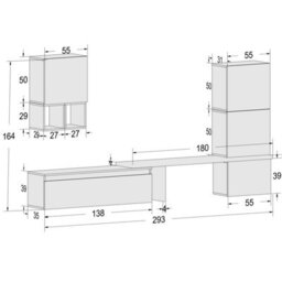 Decorotika Getafe Moduler Modern Tv Unit Wall Mount High Gloss White - thumbnail 6
