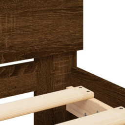 Walplus Bed Frame Without Mattress With Headboard Brown Oak 90X200 Cm - thumbnail 8