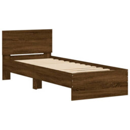 Walplus Bed Frame Without Mattress With Headboard Brown Oak 90X200 Cm - thumbnail 3
