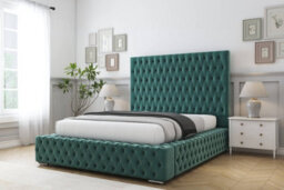 "Sloomy Ambassador Emerald Plush Bed Frame With 50""  Upholstered Headboard 3' Single" - thumbnail 2