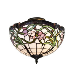 Belofay Wild Vine Jewel Pendant Ceiling Light Shade, Tiffany Ceiling Light Stained Glass Handmade Uplighter Shade Ceiling Lights - thumbnail 1