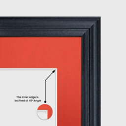 AK Frames 20X16 Black Classic Multi Photo Frame With Poppy Red Mount - Holds 9 Apertures (2X) 7X5, (7X) 6X4 Photos - thumbnail 7