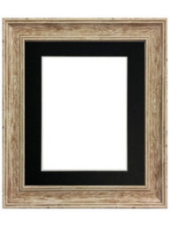 Frames By Post Scandi Distressed Wood Frame With Black Mount For Image Size 10 X 6 - thumbnail 1
