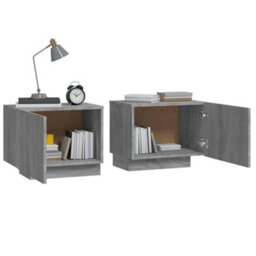 Berkfield Sturdy Bedside Cabinet Grey Sonoma 100X35X40 Cm Engineered Wood - thumbnail 3
