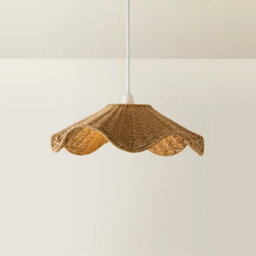 Valuelights Loretta Natural Wicker Wave Easy Fit Pendant Light Shade - thumbnail 3
