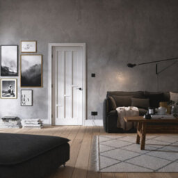 Lpd Coventry Unglazed Modern White Internal Chipboard Door, (H)1981mm (W)838mm (T)35mm - thumbnail 1
