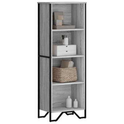 Berkfield Bookcase Grey Sonoma 50X31X137.5 Cm Engineered Wood - image 1