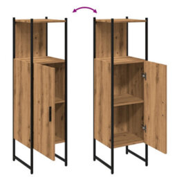 Berkfield Bathroom Cabinet Artisan Oak 33X33X120.5 Cm Engineered Wood - thumbnail 8