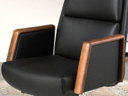 Angel Cerda Black Leatherette  Swivel Office Chair - thumbnail 5