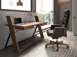 Angel Cerda Black Leatherette  Swivel Office Chair - thumbnail 4