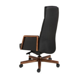Angel Cerda Black Leatherette  Swivel Office Chair - thumbnail 6