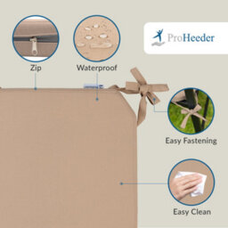 ProHeeder Outdoor Indoor Seat Cushion Pads Water Resistant - 40X40X5Cm - Beige 2 Pack - thumbnail 3