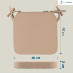 ProHeeder Outdoor Indoor Seat Cushion Pads Water Resistant - 40X40X5Cm - Beige 2 Pack - thumbnail 2