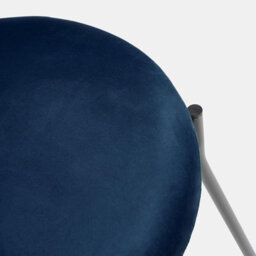 Ohs Matte Velvet Accent Dining Chair Padded Seat With Metal Legs - thumbnail 6