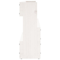 Vidaxl Wall-Mounted Shoe Racks 2 Pcs White 110X9X23 Cm Solid Wood Pine - thumbnail 7