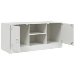 Berkfield Tv Cabinet White 99X39X44 Cm Steel - thumbnail 7