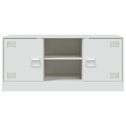 Berkfield Tv Cabinet White 99X39X44 Cm Steel - thumbnail 6