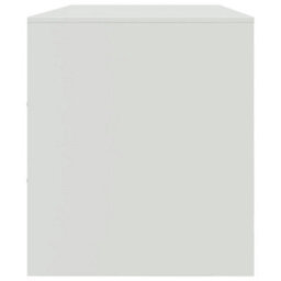 Berkfield Tv Cabinet White 99X39X44 Cm Steel - thumbnail 8
