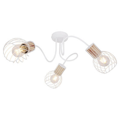 Luminosa Lighting Luminosa Luise Multi Arm Semi Flush Ceiling Lamp White 3X E27 - image 1