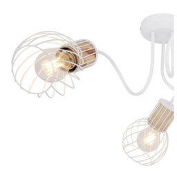 Luminosa Lighting Luminosa Luise Multi Arm Semi Flush Ceiling Lamp White 3X E27 - thumbnail 4