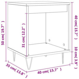 Berkfield Bedside Cabinet Grey Sonoma 40X35X50 Cm Engineered Wood - thumbnail 9