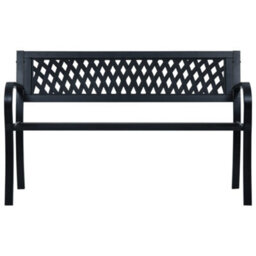 Walplus Garden Bench 125 Cm Black Steel - thumbnail 2