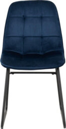 Seconique Lukas Chair Sapphire Blue Velvet Fabric Dining Chair X2 Priced Per Pair - thumbnail 3