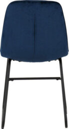 Seconique Lukas Chair Sapphire Blue Velvet Fabric Dining Chair X2 Priced Per Pair - thumbnail 7