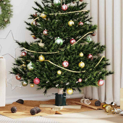 Vidaxl Christmas Tree Stand 1.73 Green 50 X 50 X 16 Cm Solid Pine Wood - image 1