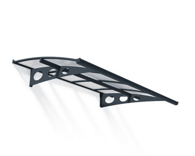 Canopia By Palram Herald 2230 Grey Door Canopy, (H)33Cm (W)223.5Cm (D)13.9Cm - image 1
