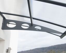 Canopia By Palram Herald 2230 Grey Door Canopy, (H)33Cm (W)223.5Cm (D)13.9Cm - thumbnail 5