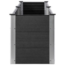 Berkfield Modern Garden Raised Bed 200X50X54 Cm Wpc Grey - thumbnail 4