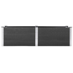 Berkfield Modern Garden Raised Bed 200X50X54 Cm Wpc Grey - thumbnail 3