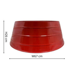 Ivyline Metal Christmas Tree Skirt Red  H26Cm W67Cm - thumbnail 7