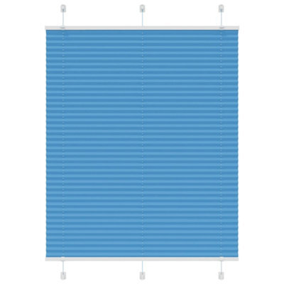 Berkfield Pleated Blind Blue 105X100 Cm Fabric Width 104.4 Cm Polyester - image 1