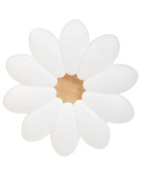 Beliani Ceiling Lamp With White Acrylic Flower Shade, Remote-Controlled Dimming, Dual Ceiling Or Wall Mount - thumbnail 3