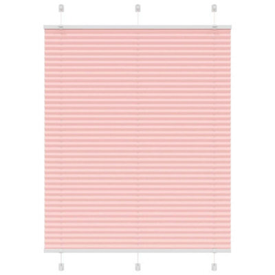 Berkfield Pleated Blind Pink 105X150 Cm Fabric Width 104.4 Cm Polyester - image 1