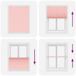 Berkfield Pleated Blind Pink 105X150 Cm Fabric Width 104.4 Cm Polyester - thumbnail 7