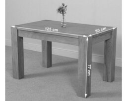 That's Furniture Kuba 125Cm Chunky Small Oak Dining Table - thumbnail 6