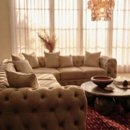 Sofaya Monaco Chesterfield 6 Seater Chaise Sofa Mink Velvet L Shaped Corner Chaise - Right Hand Deep Buttoned Upholstery Couch Lounge - thumbnail 3