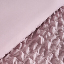 OHS Luxury Seersucker Duvet Cover Set Geo Pillowcase Quilt, Blush - Double - thumbnail 4