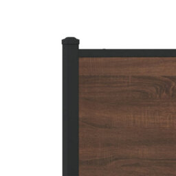 Berkfield Metal Bed Frame Without Mattress Brown Oak 137X190 Cm - thumbnail 9