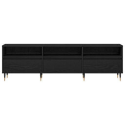 Berkfield Tv Cabinet Black Oak 150X30X44,5 Cm Engineered Wood - thumbnail 7