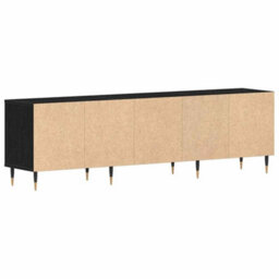 Berkfield Tv Cabinet Black Oak 150X30X44,5 Cm Engineered Wood - thumbnail 6